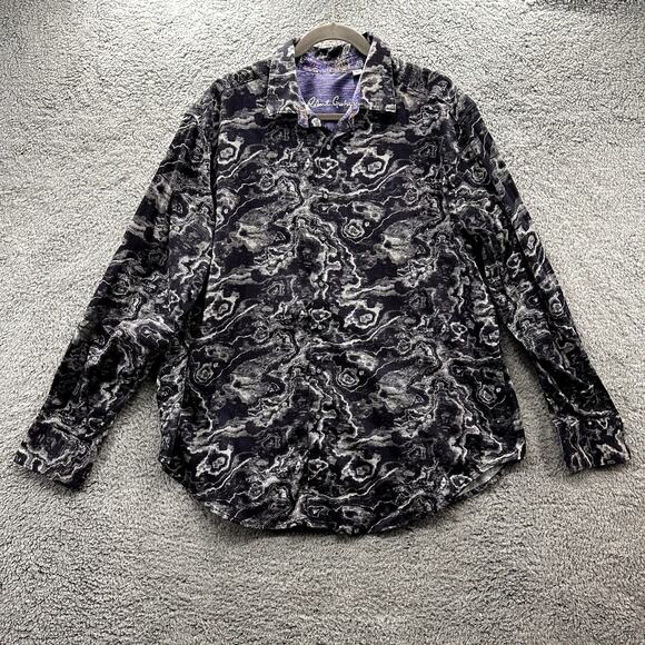 Robert Graham Men's 1X Long Sleeve Button‎ Up Shirt Black White Design - Picture 1 of 10